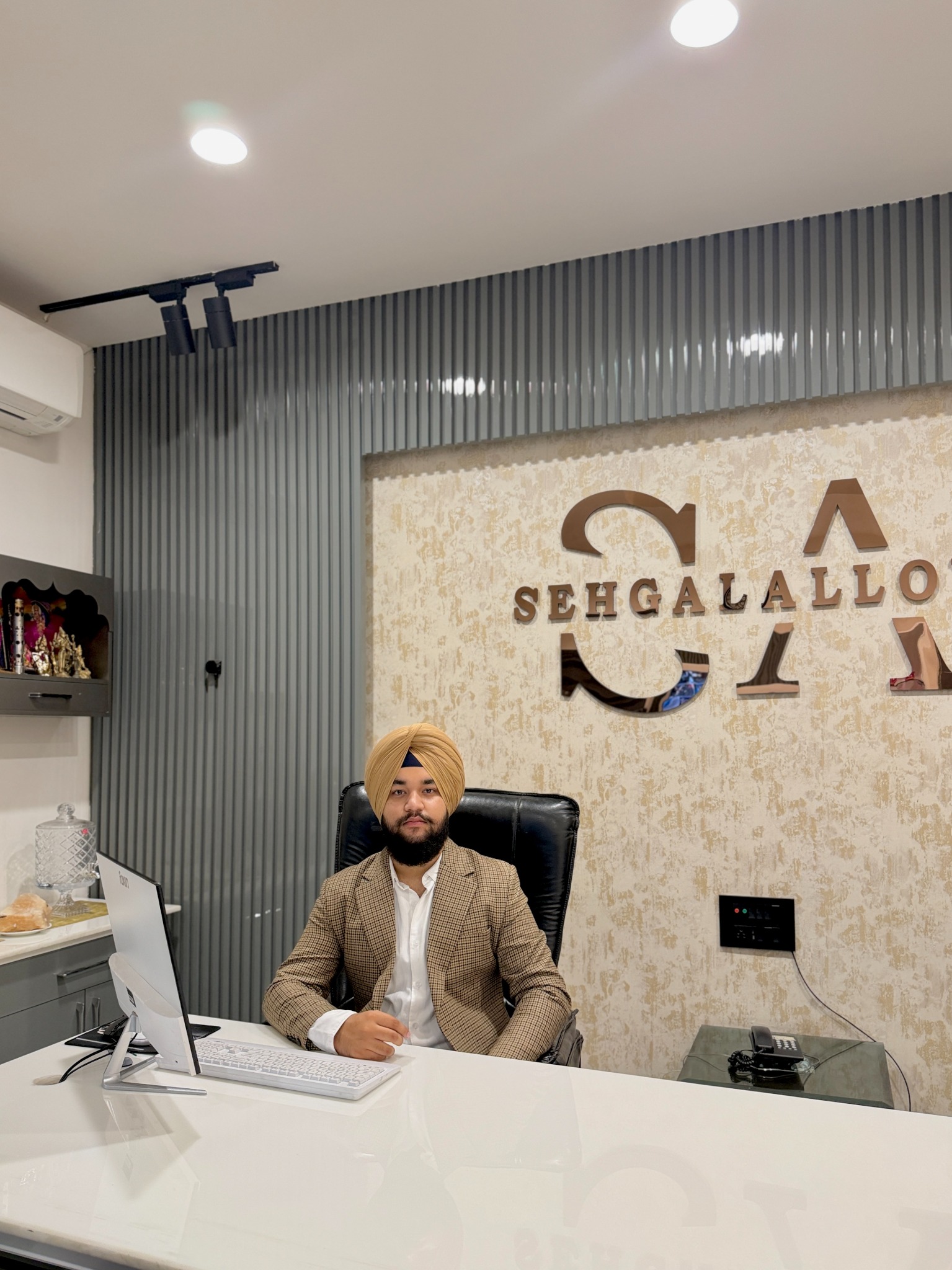 Ronak Sehgal, Chief Manager, at the Sehgal Alloys office